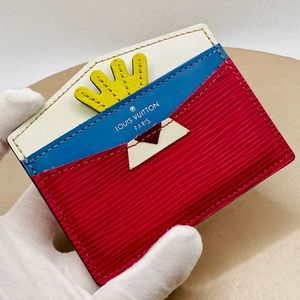 EUC Louis Vuitton Limited Edition Pivoine Epi Leather Tribal Mask Card Holder